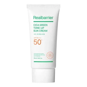 Real Barrier Cica Green Tone-Up Sun Cream SPF 50+ PA++++ , cremă solară hidratantă cu efect tonic, 50 ml