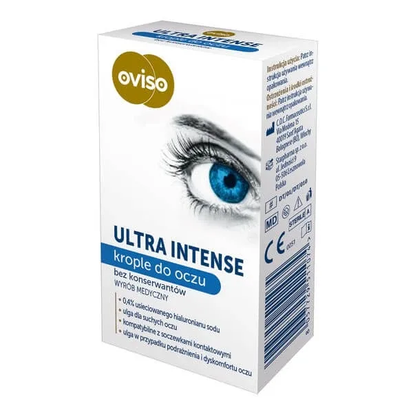 Oviso Ultra Intense, picături pentru ochi fără conservanți, 10 ml — preț și oferte