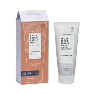 Voesh, scrub de curățare cu zahăr, pământ de lavandă, 210 g