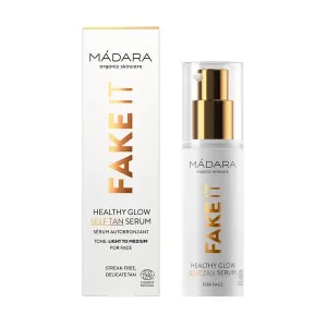 Madara Fake It Healthy Glow Self Tan Serum, ser de față autobronzant, 30 ml