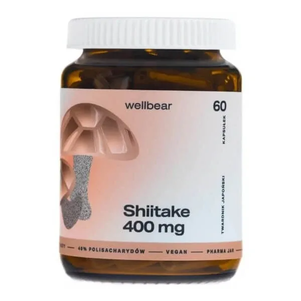 Wellbear Shiitake (lemn de esență tare japonez) 400 mg, capsule, 60 buc. — preț și oferte