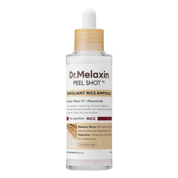 Dr.Melaxin Peel Shot Exfol White Rice Ampoule, fiolă exfoliantă cu extract de orez alb, 80 ml — preț și oferte