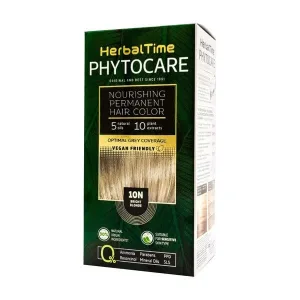 Herbal Time Phytocare, vopsea de păr 10N, blond strălucitor, 130 ml