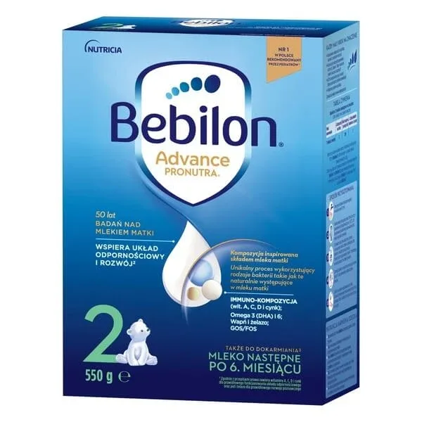 Bebilon 2 Advance Pronutra, lapte de continuare după 6 luni, pulbere, 550 g — preț și oferte