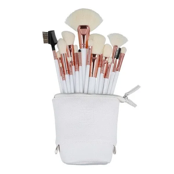 Ilu Basic, Set de 18 pensule de machiaj + cutie, alb — preț și oferte