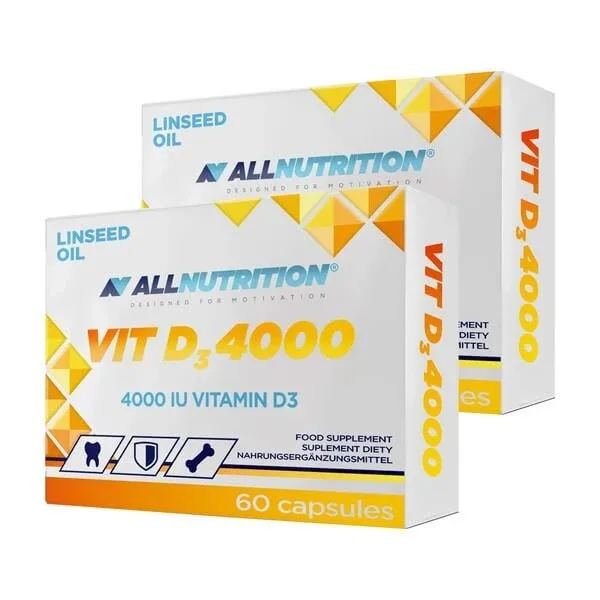 Set de 2 x Allnutrition Vit D3 4000, capsule, 60 buc. — preț și oferte