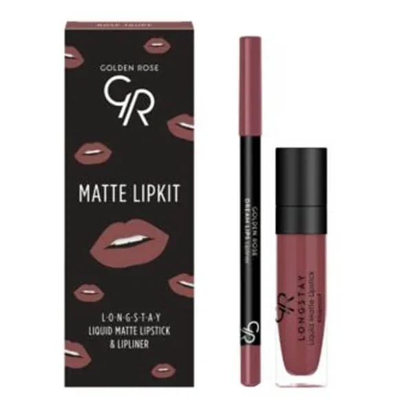 Golden Rose Matte Lipkit, set machiaj buze, taupe, 7.6 g — preț și oferte