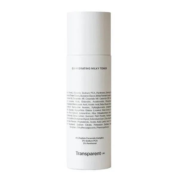 Transparent Lab C4 Hydrating Milky Toner, un toner pentru întărirea barierei hidrolipidice, 130 ml — preț și oferte