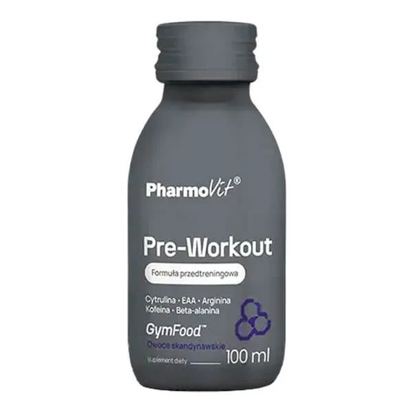 Pharmovit GymFood Pre-Workout, lichid, aromă de fructe scandinave, 100 ml — preț și oferte