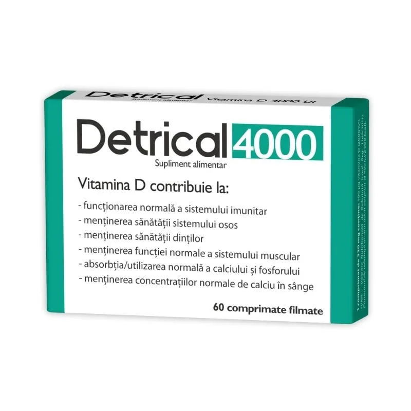 Detrical Vitamina D 4000UI, 60 comprimate, Zdrovit — preț și oferte