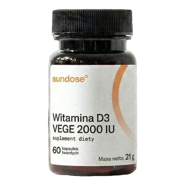 Sundose Vitamina D3 Vege 2000 UI, capsule tari, 60 buc. — preț și oferte