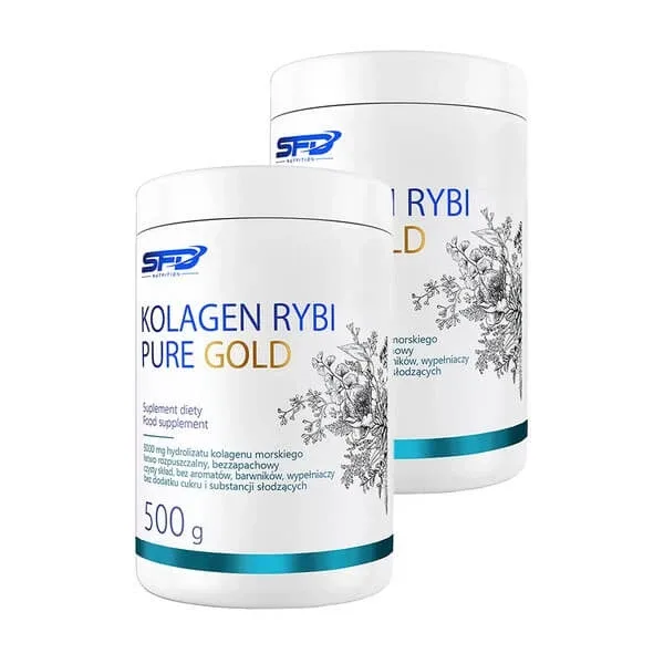 Set de 2x SFD Colagen de pește Pure Gold, pulbere, 500 g — preț și oferte