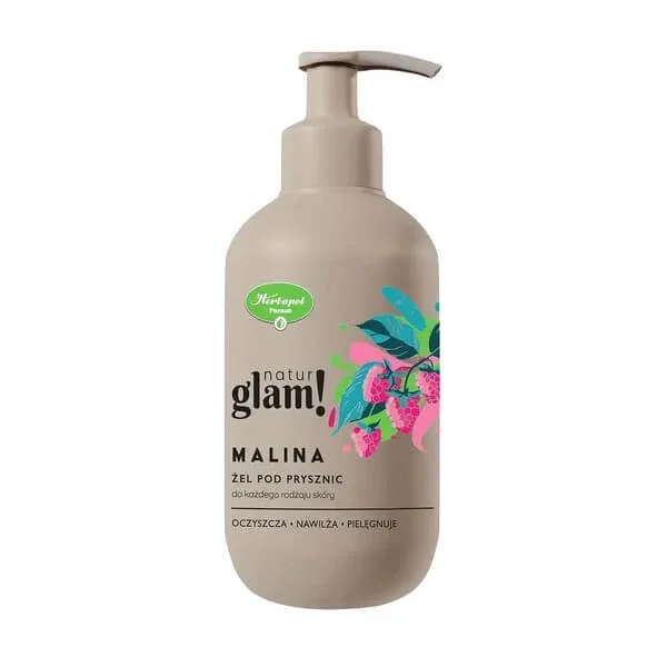 Natur Glam!, Gel de duș, Zmeură, 300 ml — preț și oferte