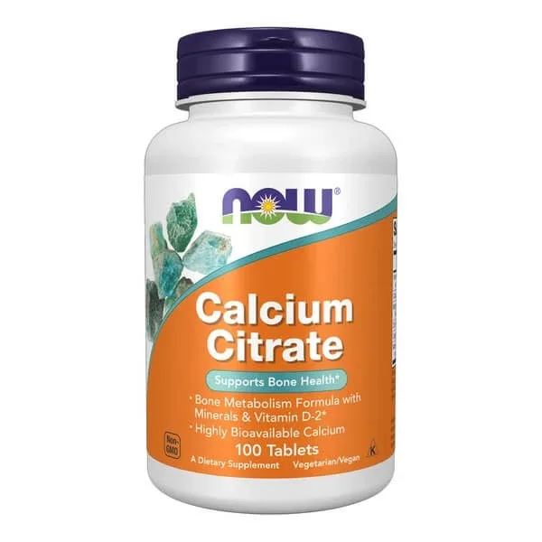Now Foods Citrat de calciu cu minerale și vitamina D2, comprimate, 100 buc. — preț și oferte