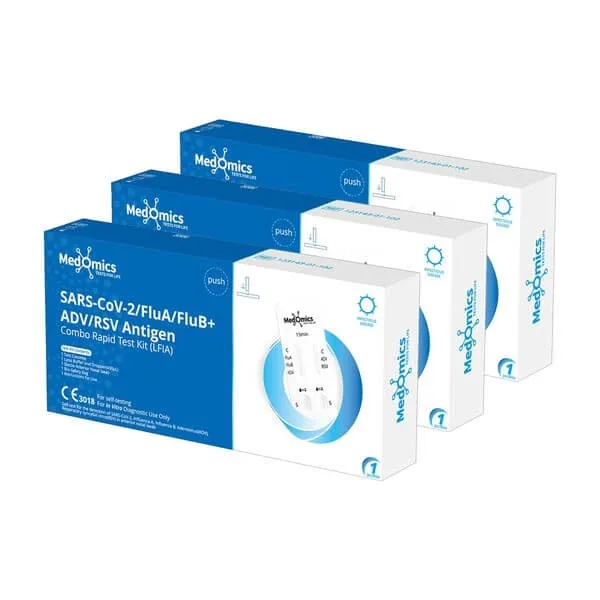 Set de 3 x COVID-19 Test antigen SARS-CoV-2/FluA/FluB+ADV/RSV (LFIA) — preț și oferte