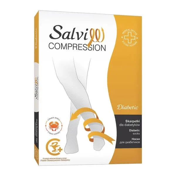 Salvi Diabetic 610, șosete fără sudură cu chitină pentru diabetici, negru, mărimea XS, 1 pereche — preț și oferte