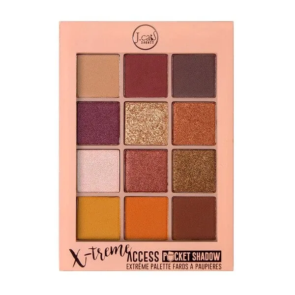 J.Cat Beauty X-Treme Access Pocket Shadow Palette 102, paletă compactă de 12 umbre, 10 g — preț și oferte