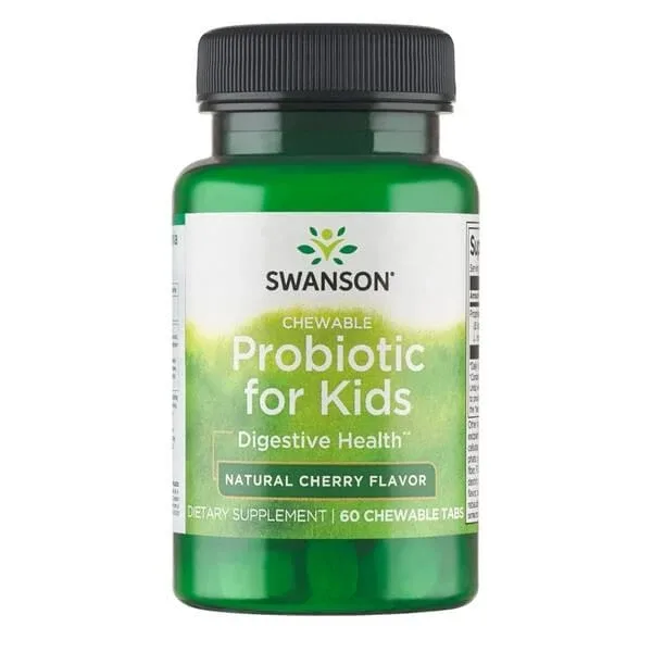 Swanson Probiotic pentru copii, aromă de cireșe, 60 buc. — preț și oferte