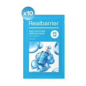 Real Barrier Aqua, mască-ampoule calmantă, 10 x 28 ml