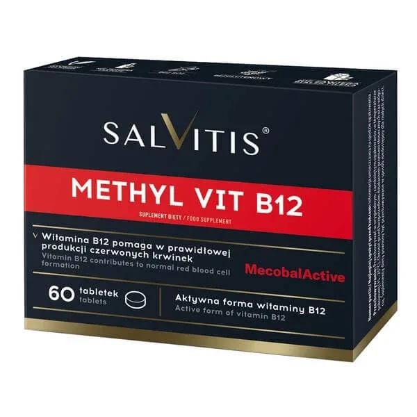 Salvitis Methyl Vit B12 (Metil vitamina B12), comprimate filmate, 60 buc. — preț și oferte