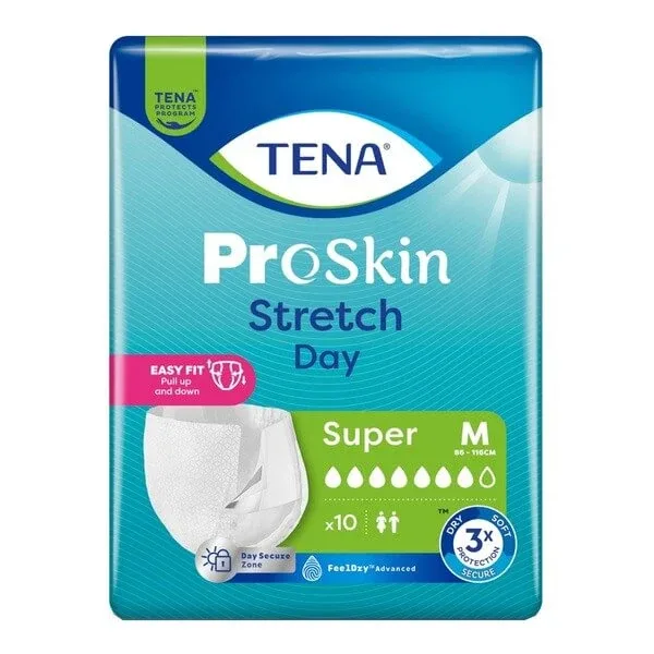 Tena Stretch ProSkin Super Day, scutece de zi, mărimea M, 10 buc. — preț și oferte