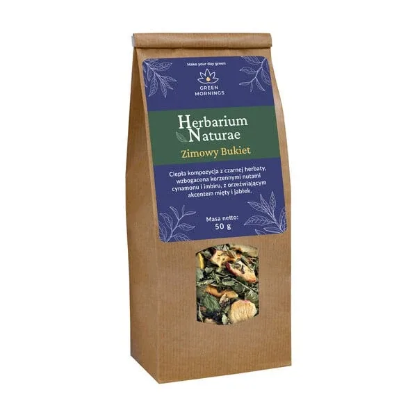 Green Mornings, Herbarium Naturae, Buchet de iarnă, compoziție de ceai negru, 50 g — preț și oferte