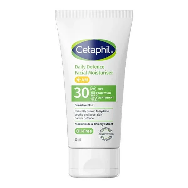 Cetaphil Daily Defence Facial Moisturiser SPF 30, cremă hidratantă de zi, 50 ml — preț și oferte