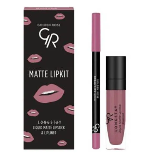 Golden Rose Matte Lipkit, set ruj, roz, 7.6 g — preț și oferte