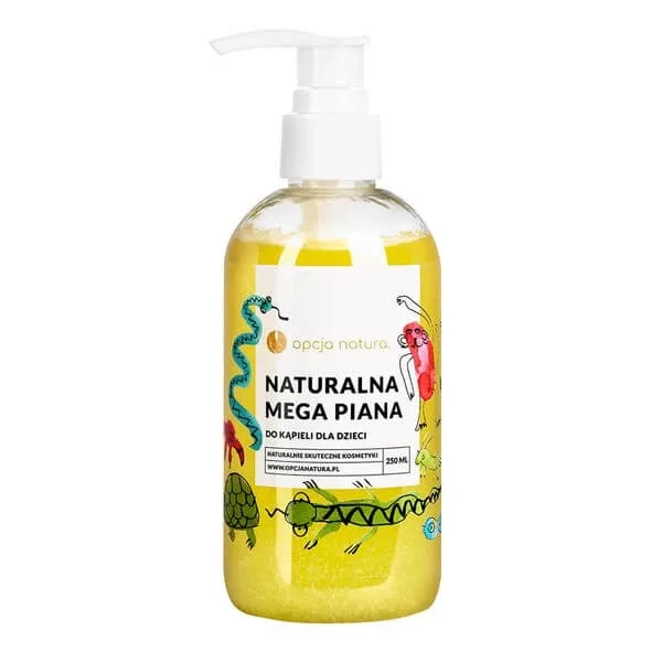 Natura Option, Mega spumă de baie naturală pentru copii, 250 ml — preț și oferte