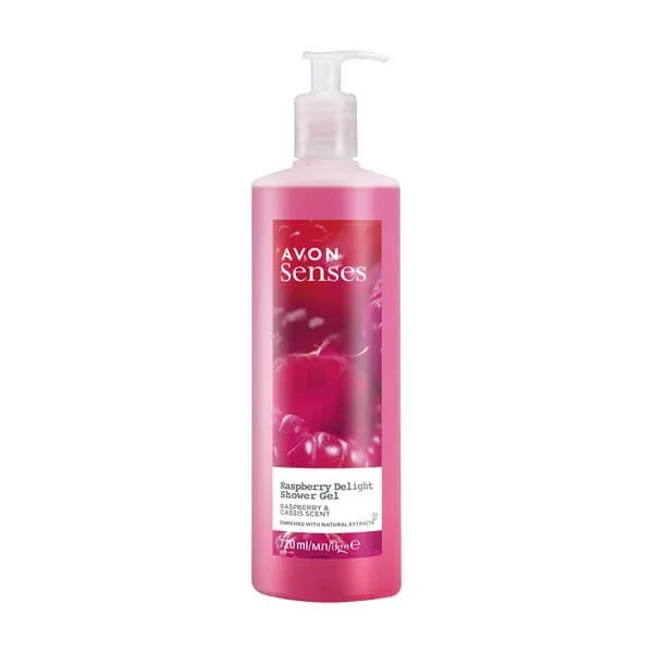 Avon Senses, Gel de duș Raspberry Delight, 720 ml — preț și oferte