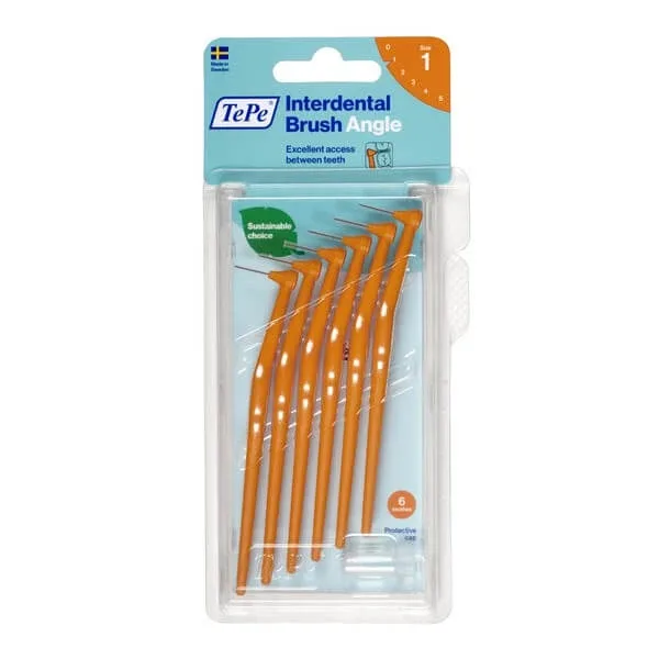 TePe Angle, perie interdentară, portocaliu (0,45 mm), 6 buc. — preț și oferte