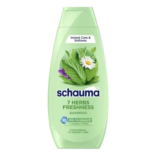 Schauma 7 Herbs Freshness, șampon pe bază de plante pentru păr normal și gras, 400 ml — preț și oferte