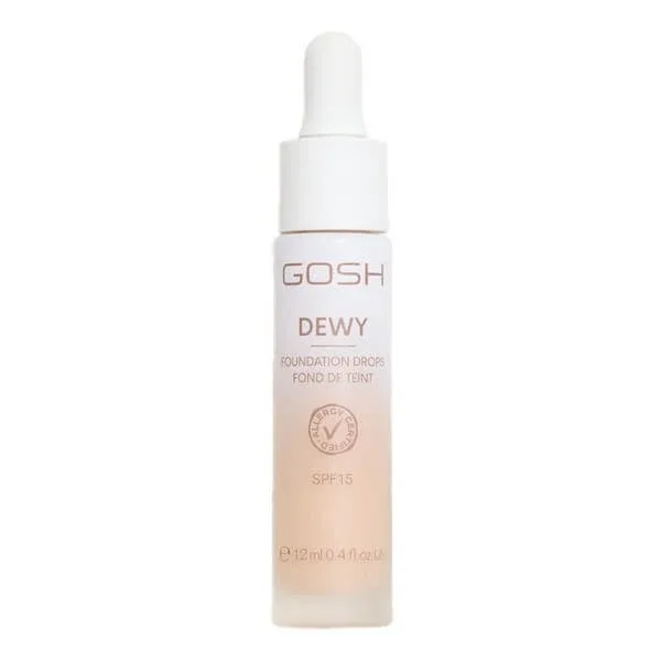 Gosh Dewy Foundation Drops, picături de fond de ten iluminator SPF 15, 004 Fair, 12 ml — preț și oferte