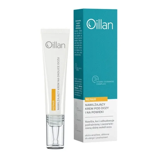 Oillan Repair, cremă calmantă și hidratantă pentru ochi și pleoape, pentru piele sensibilă și uscată, 15 ml — preț și oferte
