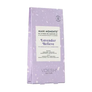 Voesh, Mani Moments, set manichiură, Lavender Relieve, 3 buc.