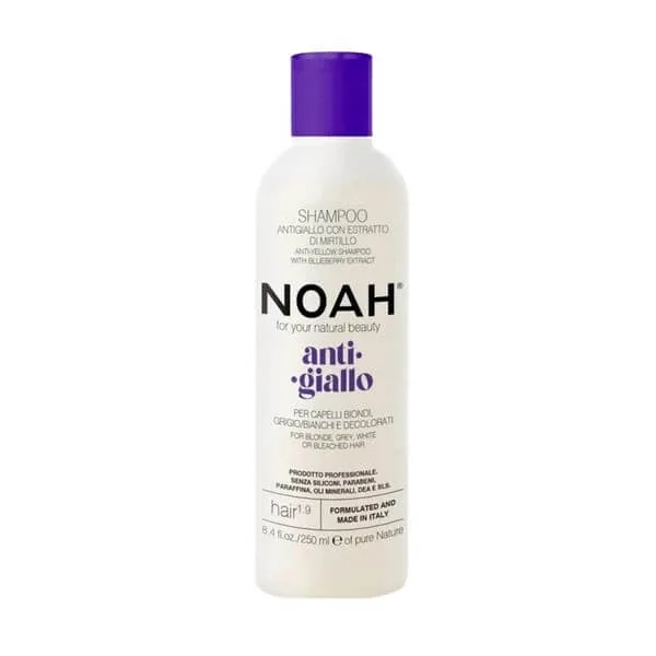 NOAH Anti-Yellow, șampon pentru neutralizarea tonurilor galbene cu extract de fructe de pădure pentru păr blond, gri, alb sau decolorat, 250 ml — preț și oferte