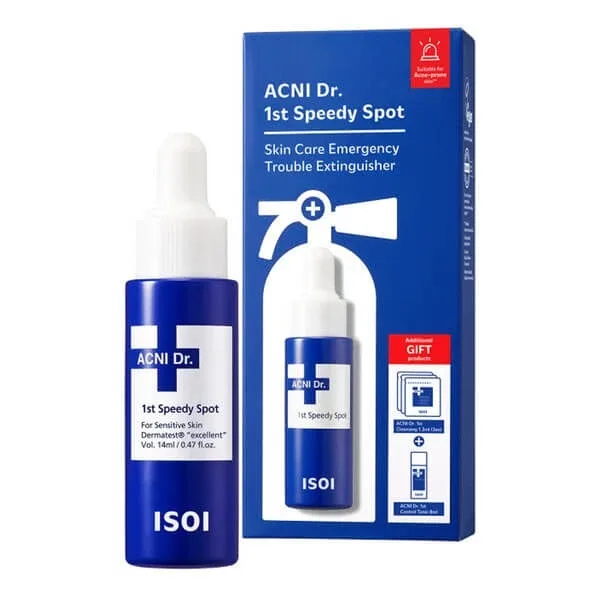ISOI Acni Dr. 1st Speedy Spot Kit, kit eczeme, ser, 14 ml + toner, 8 ml + gel de curățare 1,3 ml — preț și oferte