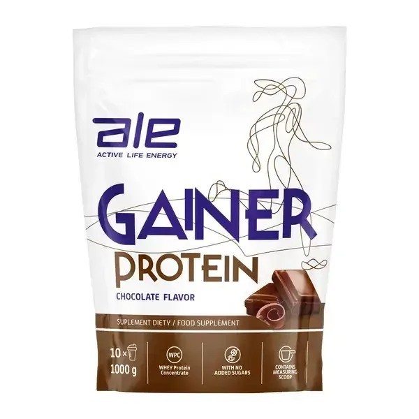 ALE Gainer Protein Chocolate Flavor, pulbere, 1000 g — preț și oferte