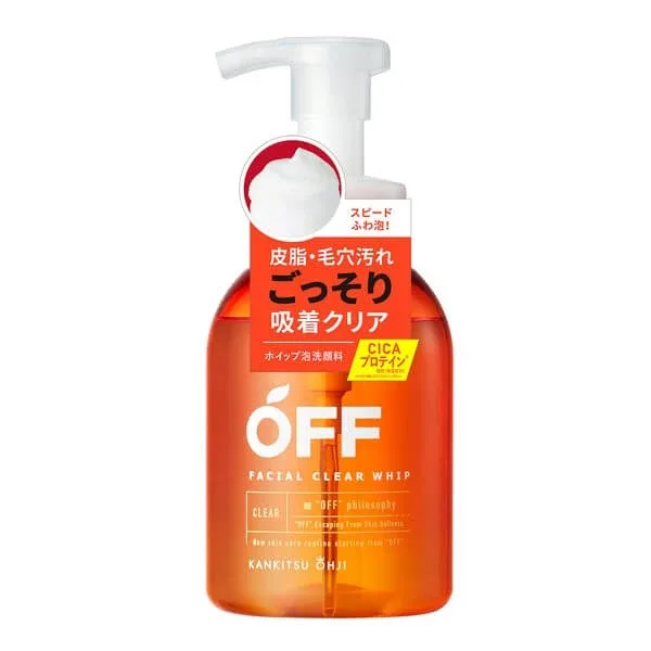 Kankitsu Ohji, Facial Clear Whip, spumă de curățare pentru bărbați, 360 ml — preț și oferte