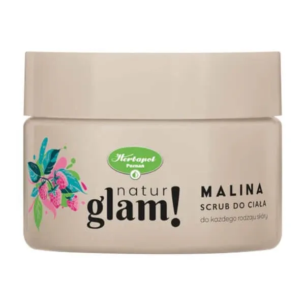 Natur Glam!, scrub de corp cu zahăr, Zmeură, 300 ml — preț și oferte