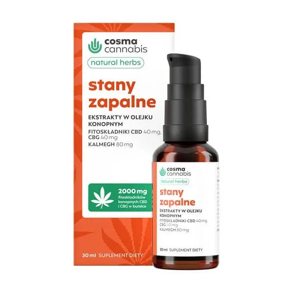 Cosma Cannabis Natural Herbs, Condiții inflamatorii, ulei în picături, 30 ml — preț și oferte