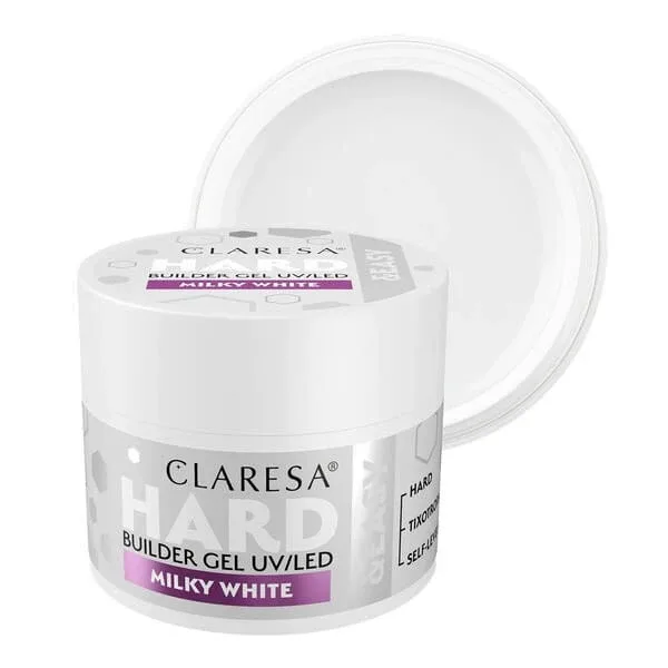 Claresa Hard&amp;Easy Builder Gel, gel pentru construirea unghiilor, Milky White, 45 g — preț și oferte
