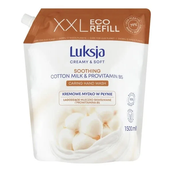 Luxja, săpun lichid, bumbac, 1500 ml (stoc) — preț și oferte