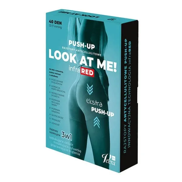 Look At Me! by Veera, colanți anti-celulită Push-Up, 40 DEN, culoare negru, mărime XXL — preț și oferte