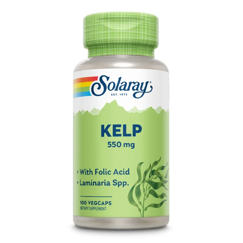 Kelp si Acid Folic Solaray, 100 capsule, Secom SOLARAY SUA — preț și oferte