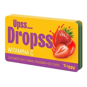 Triggy Upss. Dropss Vitamina C, pastile, aromă de căpșuni, 15 buc.