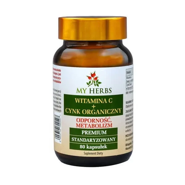 My Herbs Vitamina C + Zinc organic, capsule, 80 buc. — preț și oferte