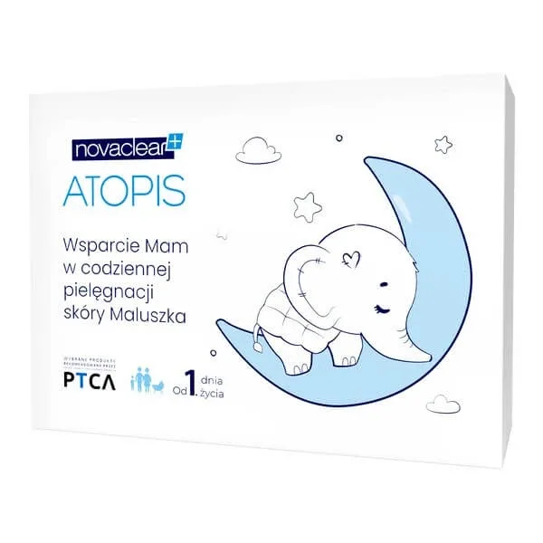 Set Novaclear Atopis, spălare pentru față și corp, 200 ml + ulei și cremă hidratantă pentru față și corp, 100 ml + cremă regeneratoare pentru scutece — preț și oferte