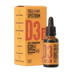 Full Spectrum, Vitamina D3 FORTE, ulei de cânepă, picături, 30 ml