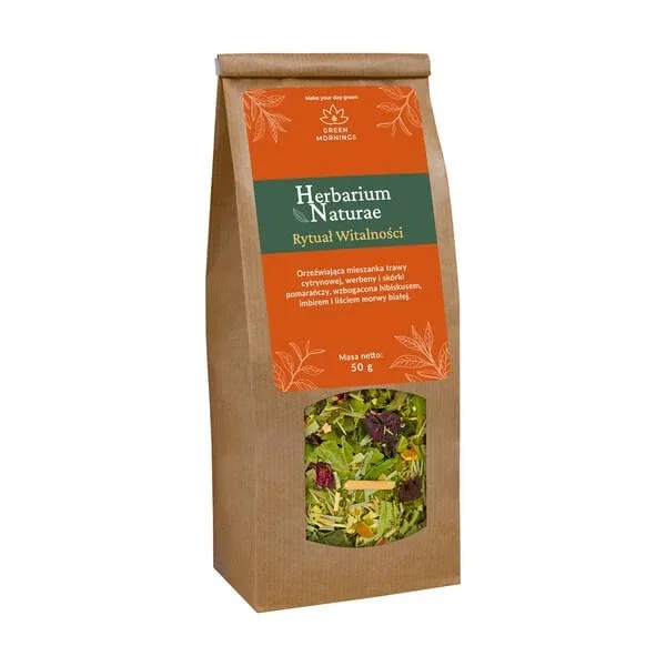 Green Mornings, Herbarium Naturae, Ritual de vitalitate, ceai de plante, 50 g — preț și oferte
